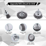 Set, Abrasive Wheel 1/4 Inch Hex Shank, Cup for Drill, Drill Wire Brush