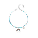 Sterling Silver Drip-glazed Braided Rope Bracelet