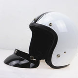 Universal Black 3-Snap Motorcycle Helmet Peak Lens Open Face Sun Shade Visor Shield