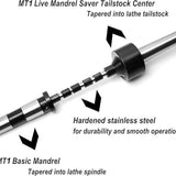MT2 Metal Pen Woodturning Accessories - Mandrel with Bushings for Woodworking Workshop
