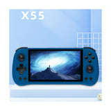 For POWKIDDY X55 Retro Game 16G+64G RK3566 5.5 INCH 1280X720 IPS Screen Open-Source ux Handheld Video Console