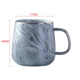 Europe Ceramics Coffee Mugs Marble Grain Ceramics Coffee Mugs Milk Mug Tea Cup Breakfast Water Mug Creative Lovers Cup