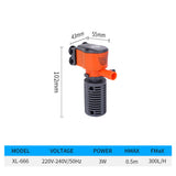 3W/5W 3-in-1 Mini Aquarium Sponge Oxygen Supply Quiet Air Pump Filter for All Small Fish Tank