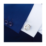 Movement Gear Precision Carving Fully Automatic Mechanical French Shirt Cufflinks Men's Sleeve Nails, D