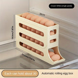Egg automatic rolling tray - large capacity in refrigerator plastic (30 eggs)