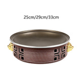 Round Chafing Dish Grilled Non Stick Coating Restaurant Fish Deep Baking Tray Buffet Warmer Pan for Kitchen Parties