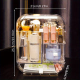 1pc Cosmetics Storage Box, Dressing Table Acrylic Skincare Products Box, Dustproof Desktop Large Capacity Box, Transparent Storage Rack