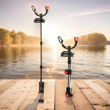 Telescc Support Bracket Aluminum Alloy Holder Rod Rack Adjustable Heavy Duty for Fishing