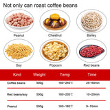 Coffee Bean Baked Roaster Grain Dryer Electric EU/US Plug Roasting Machine Coffee Peanut Beans Baking Popcorn Making Machine
