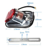 Top-2X Universal Motorcycle Light Bulb Mount Plate Turn Signal Rear Tail Brake Stop Lamp For Choppers Cruisers Classic