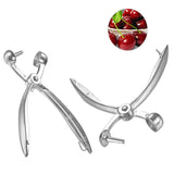 1 PCS Silver Metal Cherry Pitter Olive Pit Easy Remover Hand Removal Core Tool Kitchen Fruit Vegetable Corers Pitter