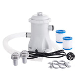 330 GPH Paddg Electric Water Pump - With 2 Filter Cartridges, For Above Ground Small Pools & Filters
