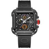 Fashion men watch brand ONOLA unique square design luxury quartz sports tape watches men waterproof