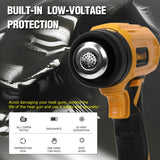 Electric with 4 Nozzles Heat Shrink Wrapping Cordless Handheld Hot Air Gun Fit for 20V Battery (No Battery)