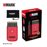 2024 New WMARK NG-7901 Ultra Thin Mini Stainless Steel Titanium Plated Two Blade Mesh Razor, Electric Men's Shaver