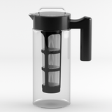 1pc/1300ml, Percolator Coffee Pot, Cold Boiled Iced Coffee Espresso Extraction Cup With Filter Screen, High-capacity Cold And Hot Dual Purpose Coffee Pot