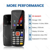 Android 9 Handheld Data Collector WiFi 4G Bluetooth Bar Code Reader 1D 2D QR PDF417 Touch Screen Terminal PDA