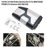 Motorcycle Tool Left Side Bracket Aluminum Box Replacement for R1250GS R1200GS LC & Adventure 2002 2008 2018