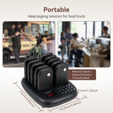 RETEKESS TD175S black 1-to-10 square food dispenser queue call device 500m restaurant coffee shop
