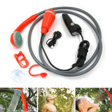 Outdoor Portable Camping Kit with 2.5-3.5L/min Water Discharge 2m Hose USB Charging 30-60min Battery Life Camp Shower