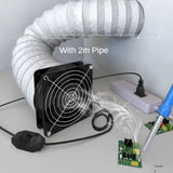 Adjustable Speed Solder Absorber ESD Fume Extractor Duct Exhuast with 2M Pipe Tub Ventilation Fan