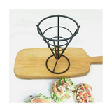 6 Pcs Wire Metal Food Racks Cone Fried Basket Serving Chips Stand Display Stands Chicken Holder