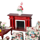 Dollhouse Furniture,Dollhouse Decoration Furniture Wood Mini Fireplace 1/12 Scale Doll Accessory For Kids Toy