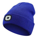 Outdoor Sport Knitted Light LED Hat Flashlight Headlight Headlamp Windproof Hats for Climbing Cycg Camping Head Lamp Item