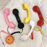 Retro Mobile Receiver Vintage Style 3.5MM Phone Handset with Adjustable Volume And Microphone Calls for Communication