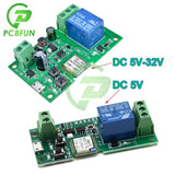 DC 5V 12V 24V Smart WiFi Module Switch Relay Timer Wireless Remote Inching Self-Locking for EWek App Control