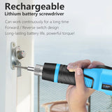 Cordless Electric Rechargeable Screw Driver Kit Drill Household Screwdriver With Accessories Power Tool
