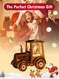 Christmas Steam Car Decoration Glowing Water Filled Small Wind Light Desktop Ornament Replaceable Battery Music Box