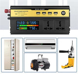 Power Inverter 1200W/1600W/2200W Modified Sine Wave LCD display DC 12V to AC 220V USB Car Transformer Convert Charging Converter