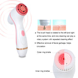 3 In 1 Electric Cleansing Brush Sonic Rotating Cleansing Brush Galvanic Facial Spa System Deeply Clean and Remove Blackheads