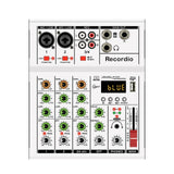 GAX-A4 Professional Portable Digital DJ Console with USB - Border Live Singing, 4 Channel Audio Mixer