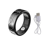 Smart Ring Men Women, Heart Rate and Blood Oxygen Monitor, 5ATM Waterproof, Multi-sport Mode,Photo Control Brush Video