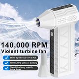 Air blower 140000RPM Turbo Jet Brushless Motor Handheld Duct Fan 62M/S Portable Type-C Charging with Power Display ventilado