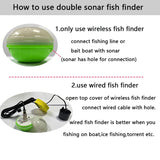 Portable Fish Finder Bluetooth Wireless Echo Sounder Sonar Sensor Depth Fishfinder for Lake Sea Fishing IOS& Android