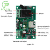 AC/DC7-32V/Type-C 5V 1/4-Channel Wifi Relay Switch Module Supports 433Mhz Remote Control Connected To eWek APP