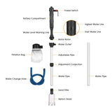 Electric Fish Tank Water Changer Sand Washer Vacuum Siphon Operated Gravel Cleaner Aquarium Cleaning Tool