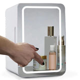 CE FCC ROHS Small Makeup Skincare Fridge with  LED Light Makeup Mirror Car Fridge Refrigerators Cosmetics Mini Fridge