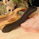 Black Bian Stone Gouache Scraper Massage Stick Knife Shape Body Point Meridian Massager Physical Therapy Gua Sha Beauty Tool