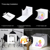 30cm SoftboxFoldable LED Ring Light Box Lighting Tent + 6 Backdrops for Photo Studio kits