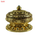 Auspicious Eight Treasure Lotus Incense Burner Alloy Plate Incense Burner Tantra Lotus Flower Censer Antique Incense Burner