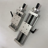 50mm 100mm 150mm Aluminum Alloy Manual Sliding Table Cross Roller Rail Stage 80*80mm ear Guide Platform
