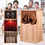 Far Infrared Biospectrum Energy Bucket Foot Bath Dry Sauna with Hemlock Wood Black Tourmaline Electric Stone