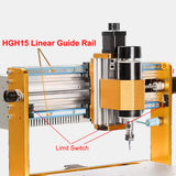 ear Guide Rail Offe Aluminum Mini CNC Router 3018 Plus Engraving 500W Spindle 5.5W 10W Laser PCB Milg hine