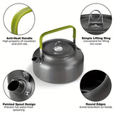 1 Set Camping Outdoor Cookware, Portable Combination Set Pot/ Teapot Combination Set,Backpacking Gear Cooking Equipment