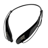 Neckband Bluetooth Headphones Magnetic Earbuds Earphones with Mic Black+Gold