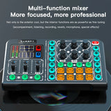 M6 Professional Noise Reduction Mixer Board Lighting Effect Live Sound Card Voice Changer